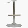 Replacement Bar Stool with Circle Base and T-Bar Footrest Chrome