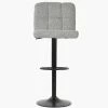 Troy Bar Stool in Stone Grey Boucle