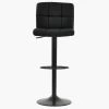 Troy Bar Stool in Black Leather