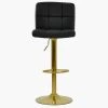 Ulpha Bar Stool in Black Leather