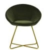 Herc Vanity Chair in Olive Green Velvet