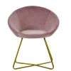 Herc Vanity Chair in Pink Velvet