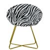 Herc Vanity Chair in Zebra Fabric
