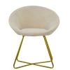 Herc Vanity Chair in Natural Cream Fabric