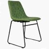 Zorro Dining Chair in Aged Olive Green Leather