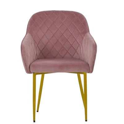 Opus Carver Dining Chair Pink Velvet & Gold