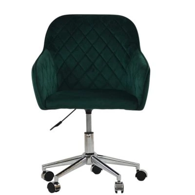 Opus Carver Office Chair Emerald Green Velvet & Chrome