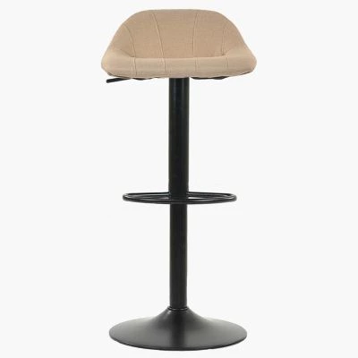 Ohio Bar Stool Brown Fabric & Black Base