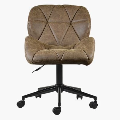 Barnes Office Chair Aged Brown Faux Leather & Black