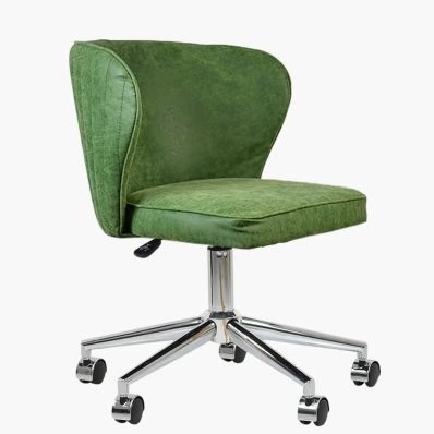 Belisimo Office Chair Vintage Green Faux Leather & Chrome
