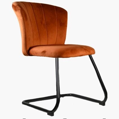 Blyth Office Chair Burnt Orange Velvet & Black