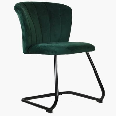 Blyth  Office Chair Green Velvet & Black