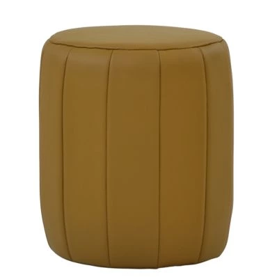 Bubbles Pouffe Foot Stool Light Tan Brown PU
