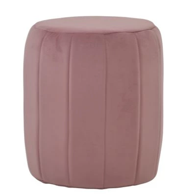 Bubbles Pouffe Foot Stool Pink Velvet