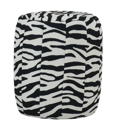 Bubbles Pouffe Foot Stool Zebra Fabric
