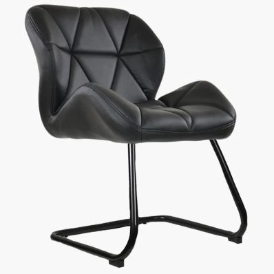 Brigham  Office Chair Black Faux Leather & Black Base