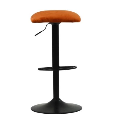 Bronx Bar Stool Black Leather & Black