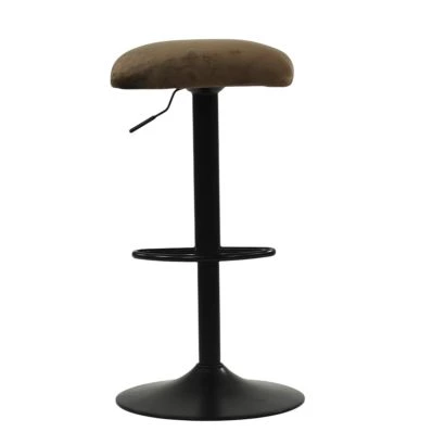 Bronx Bar Stool Black Leather & Black