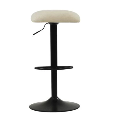 Bronx Bar Stool Black Leather & Black