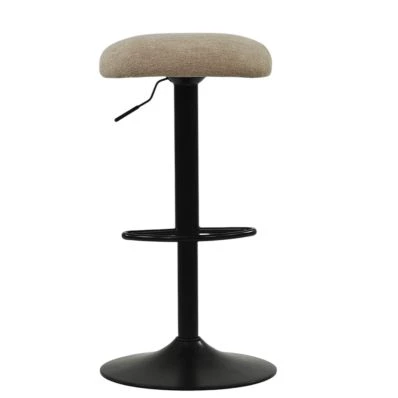 Bronx Bar Stool Black Leather & Black