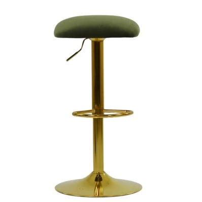 Luka Bar Stool in Olive Green Velvet