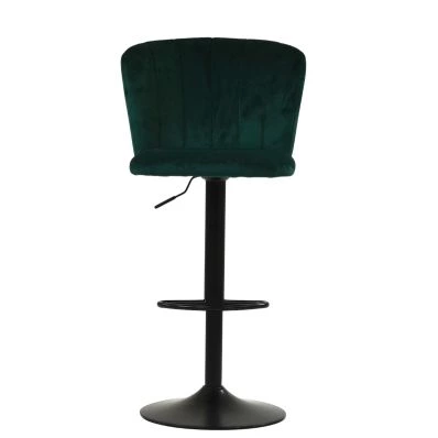 Chelsea Bar Stool Emerald Green Velvet & Black Base