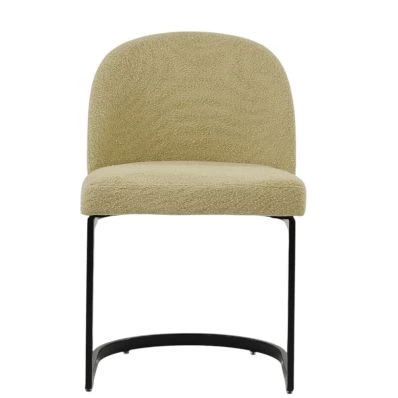 Delamere Dining Chair Mink Boucle Fabric & Black