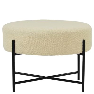 Avon Foot Stool Cream Boucle & Black