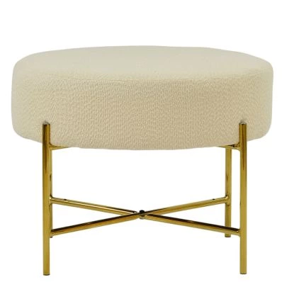 Avon Foot Stool Cream Boucle & Gold