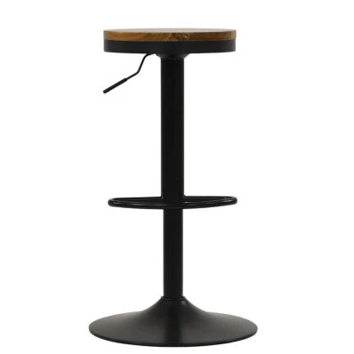 Sweeny Bar Stool Dark Wood & Black