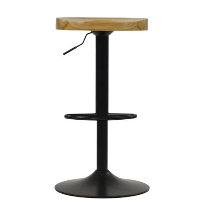 Chalk Bar Stool Light Wood & Black
