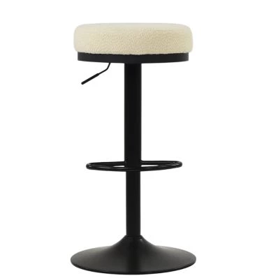 Lorrel Bar Stool Cream Boucle & Black