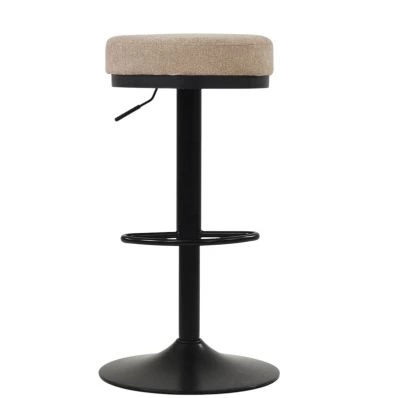 Lorrel Bar Stool Fawn Brown Fabric & Black