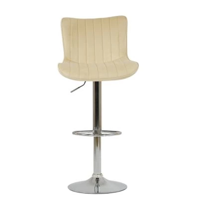 Torbay Bar Stool Cream Velvet & Chrome