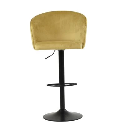 Franklin Bar Stool Latte Velvet & Black Base