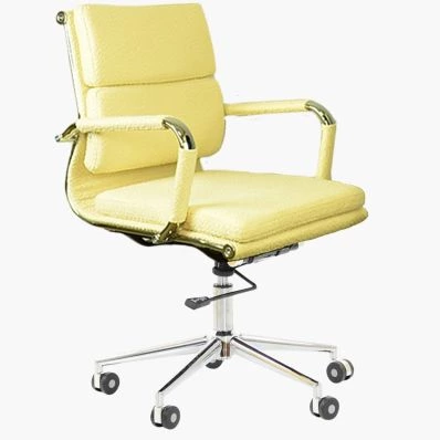 Chester Office Chair Cream Boucle Fabric & Chrome