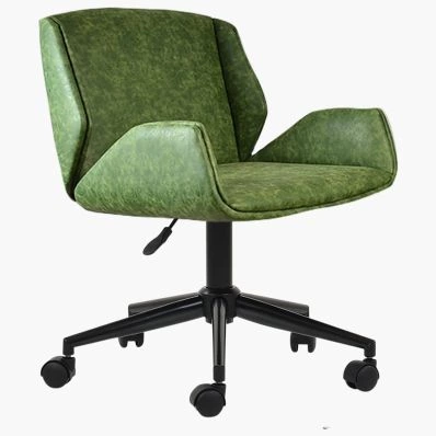 Conrad Office Chair Vintage Green Faux Leather & Black
