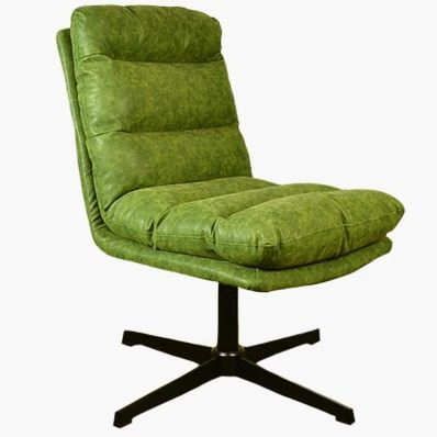 Cowper Office Chair Vintage Green Faux Leather & Black