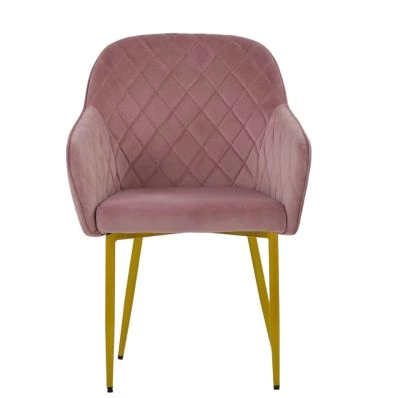 Opus Carver Dining Chair Pink Velvet & Gold