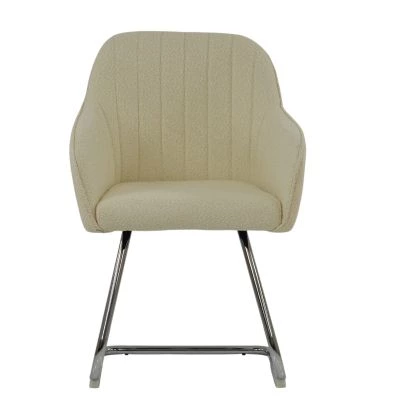 Hays Office Chair Cream Boucle Fabric & Chrome