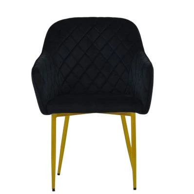 Opus Carver Dining Chair Black Velvet & Gold