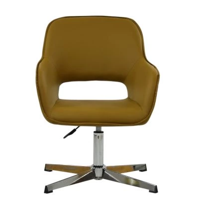 Lopez Dining Chair in Light Tan Brown Faux Leather