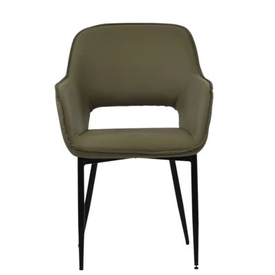Alexis Dining Chair in Taupe Faux Leather