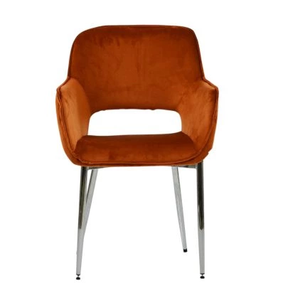 Marco Dining Chair Vintage Brown Leather & Black Base