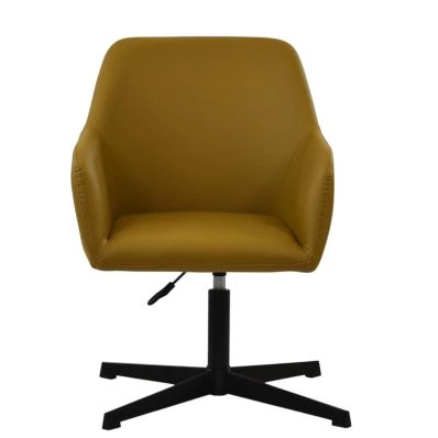 Marco Dining Chair Vintage Brown Leather & Black Base