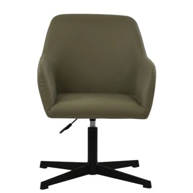 Marco Dining Chair Vintage Brown Leather & Black Base