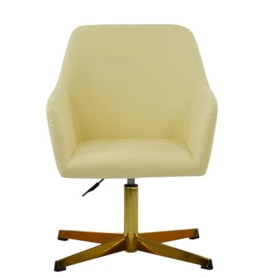 Becker Office Chair in Cream Faux Leather