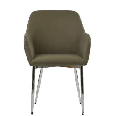 Marco Dining Chair Vintage Brown Leather & Black Base