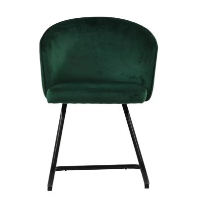 Robyn Dining Chair Emerald Green Velvet & Black Base