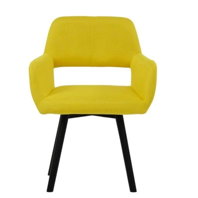 Lystrup Dining Chair Lime Green Fabric & Wood Leg